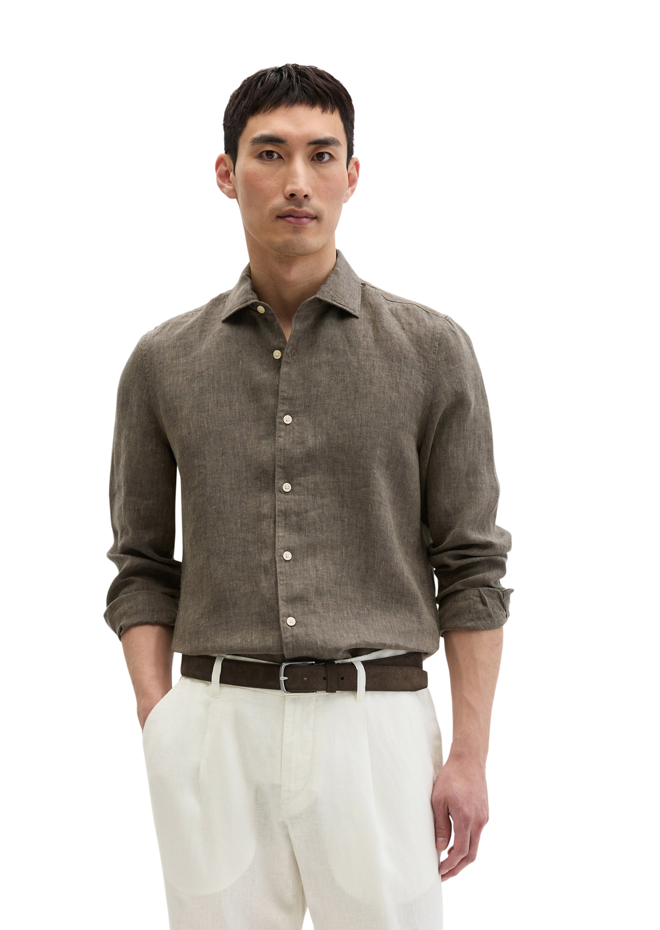 Marc O'Polo Regular fit Button Up Shirt in Blue: front