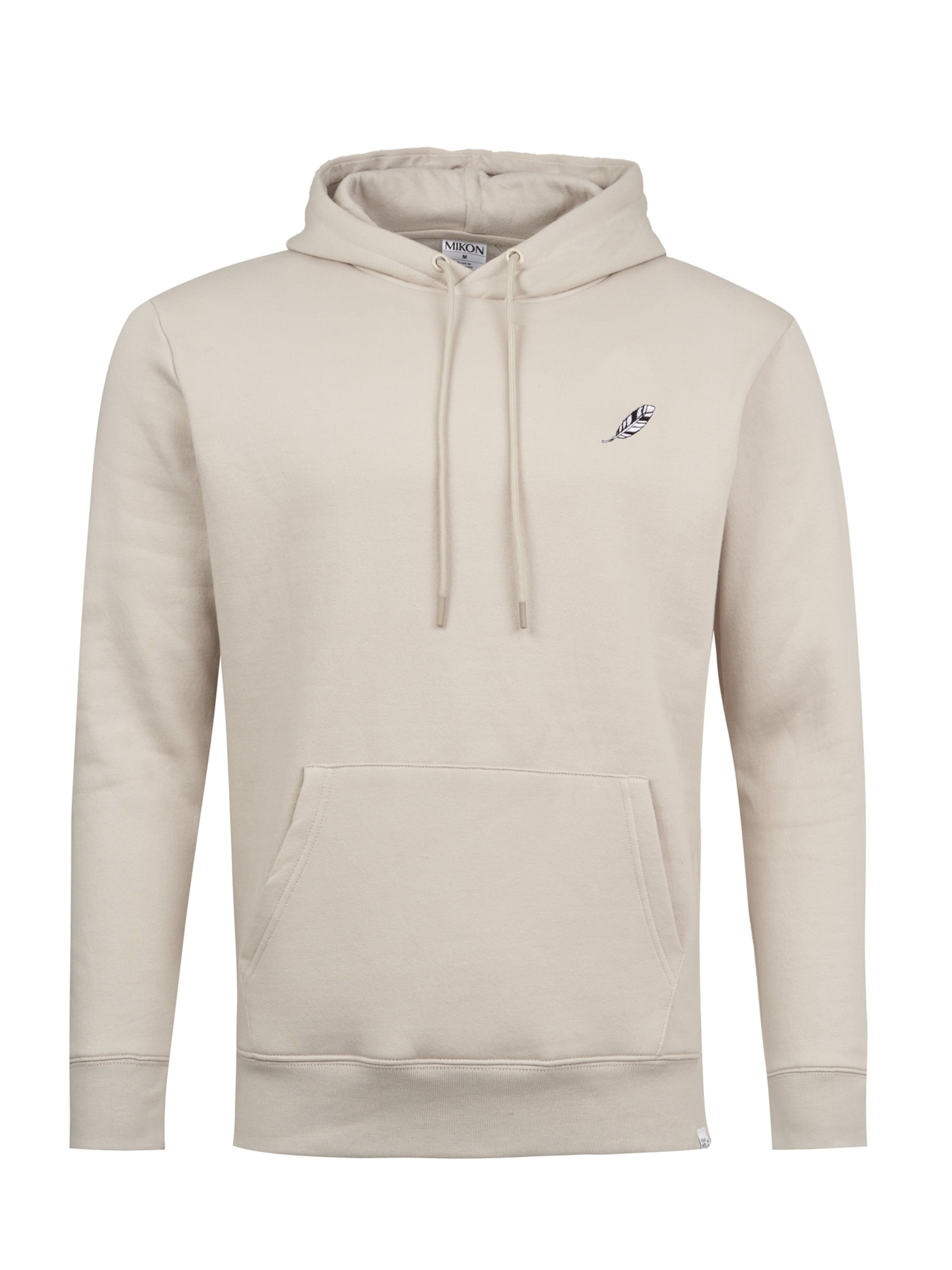 Mikon Sweatshirt 'Feder' in Beige: voorkant