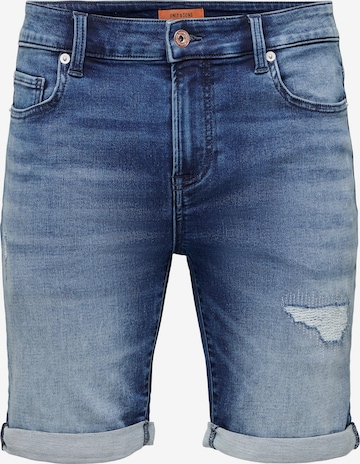 Regular Jean 'Ply' Only & Sons en bleu : devant