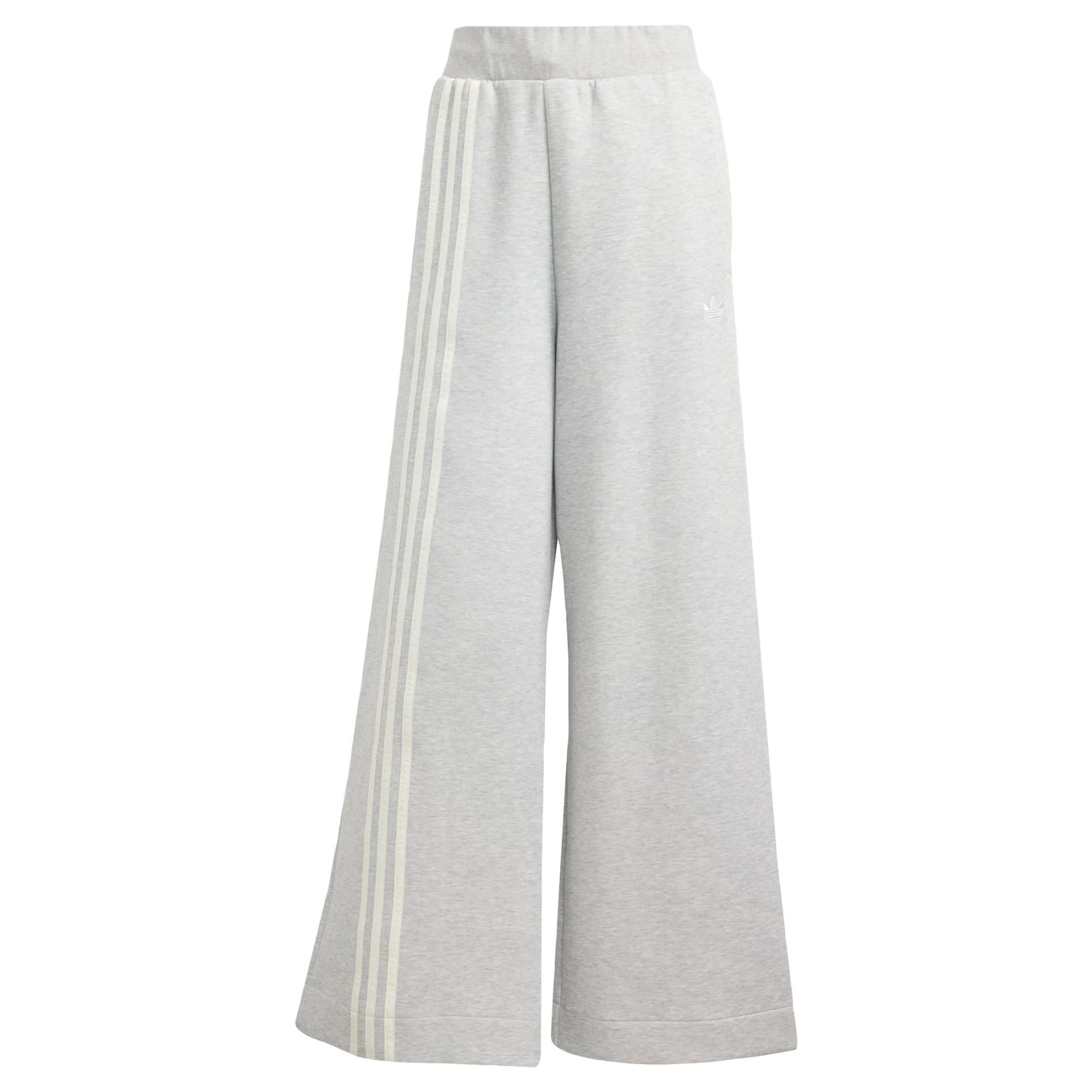 ADIDAS ORIGINALS Trousers 'Off Placed 3-Stripes Wide' in Grey: front