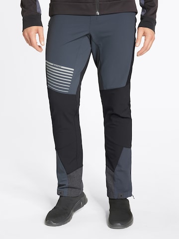 ZIENER Regular Workout Pants 'NAWO' in Grey: front