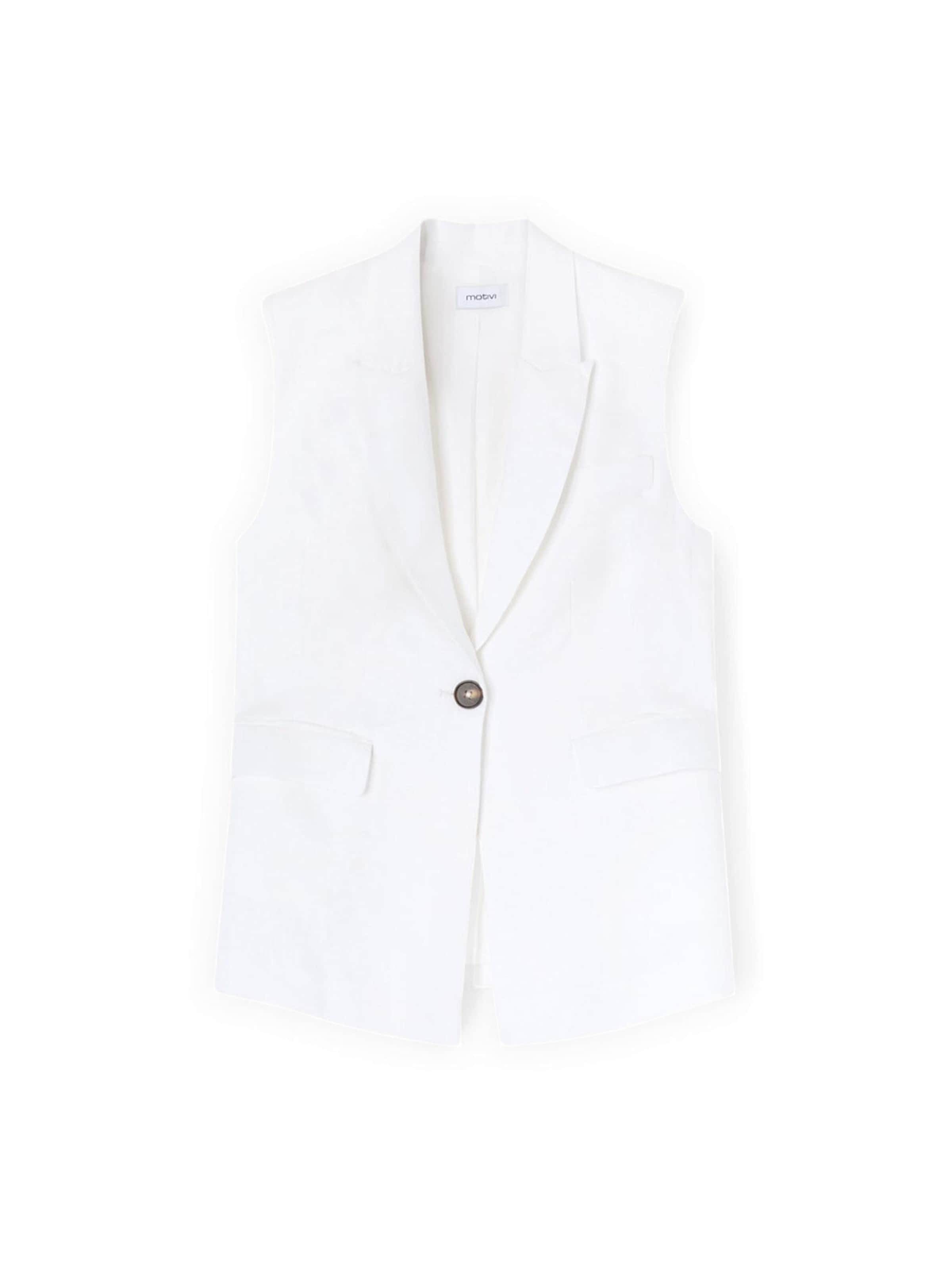 Gilet de costume MOTIVI en blanc : devant