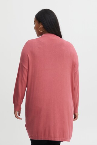 Fransa Curve Zip-Up Hoodie 'BLUME' in Pink