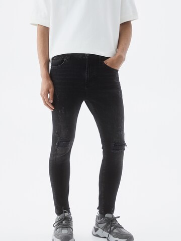 Pull&Bear Slimfit Jeans i svart: forside