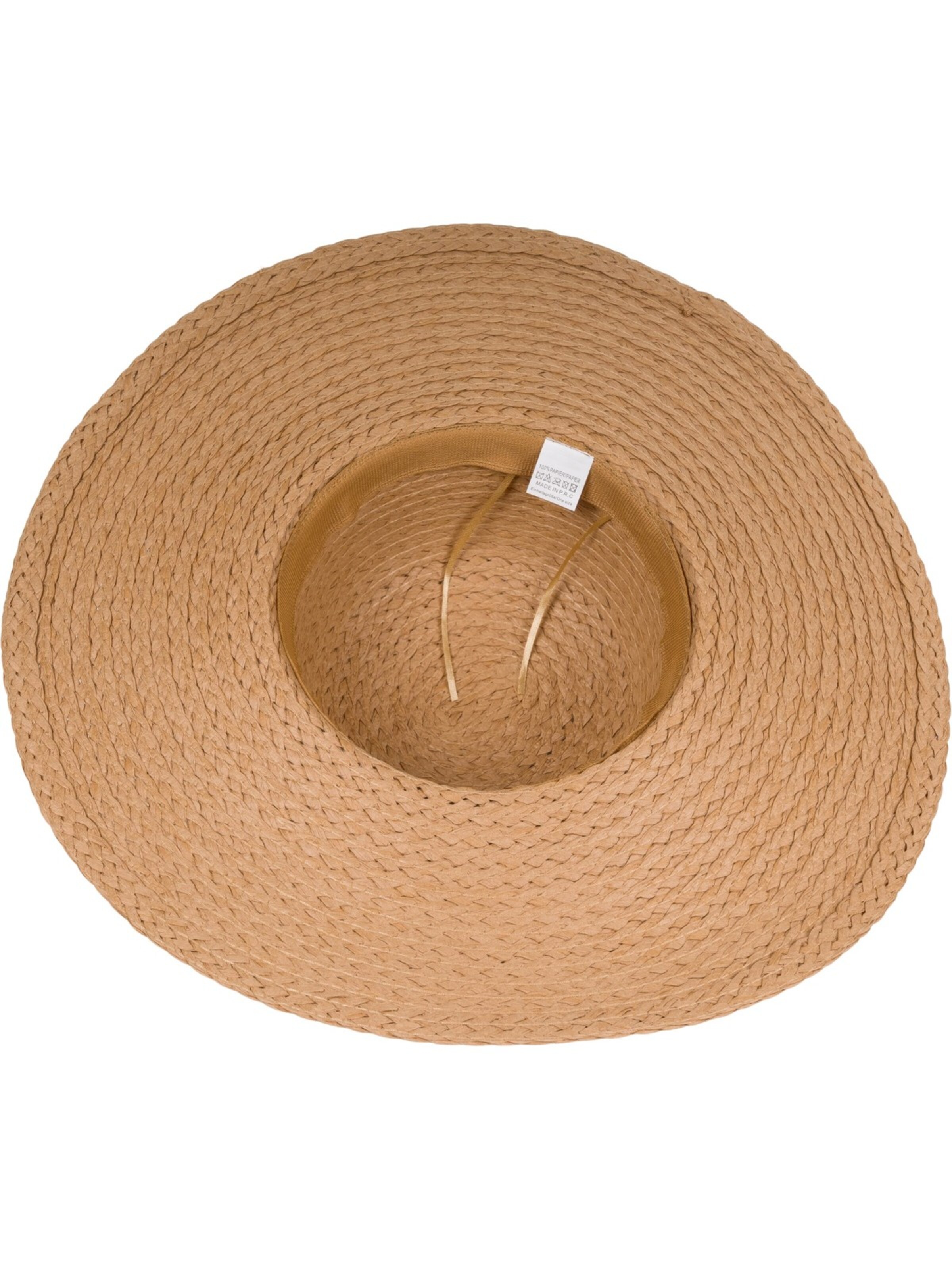 styleBREAKER Hut 'Papierstroh Sonnenhut Perlen Hutband'‌‌‌‌‌‌‌‌‌ in Braun