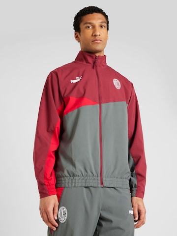 PUMA Sportovní bunda – červená: přední strana