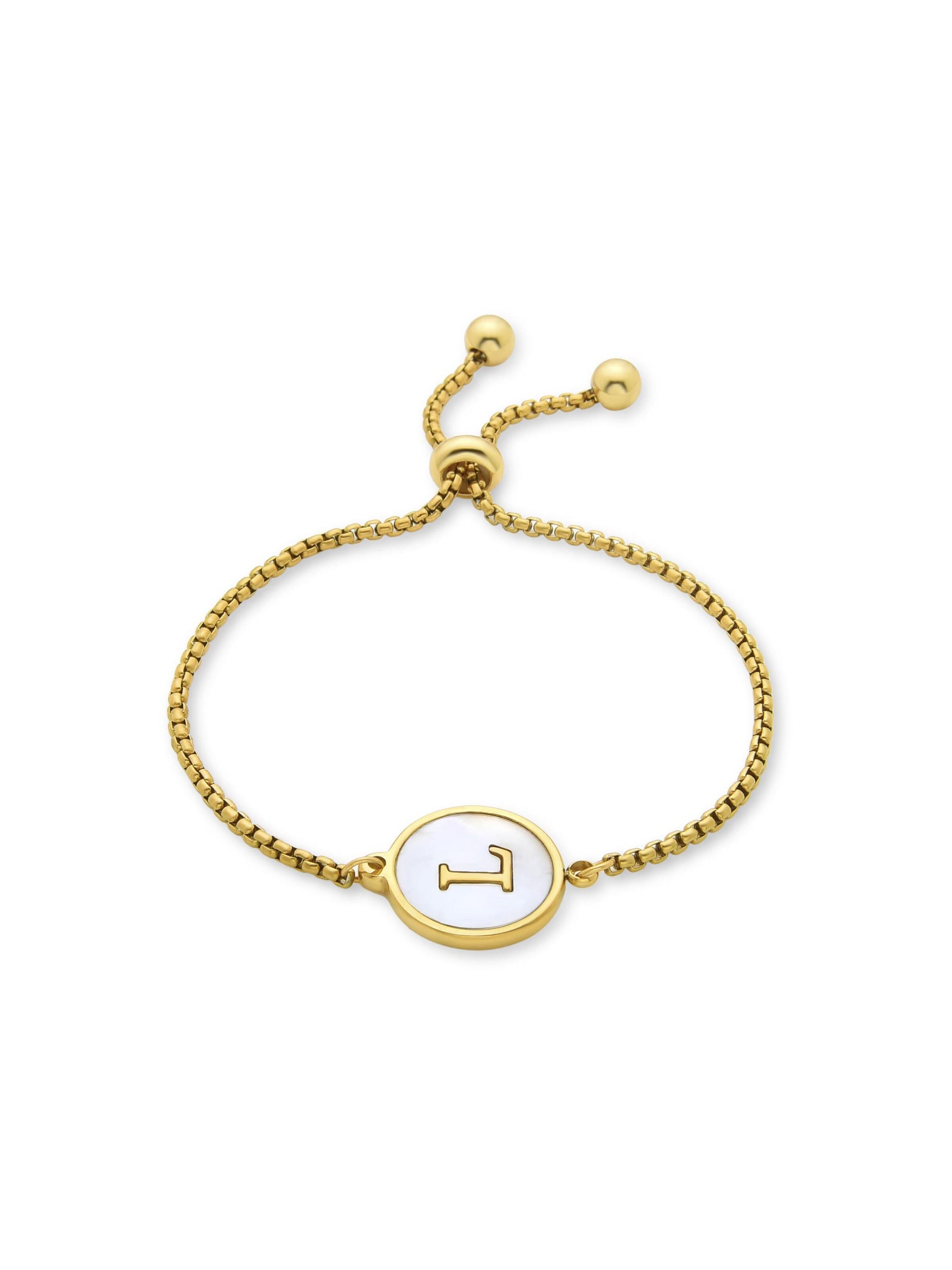 Luxenter Náramek 'Alphabet' ve velikosti 15 - 20 cm - zlatá, Produkt