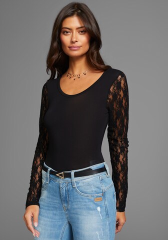 LAURA SCOTT Shirtbody in Schwarz