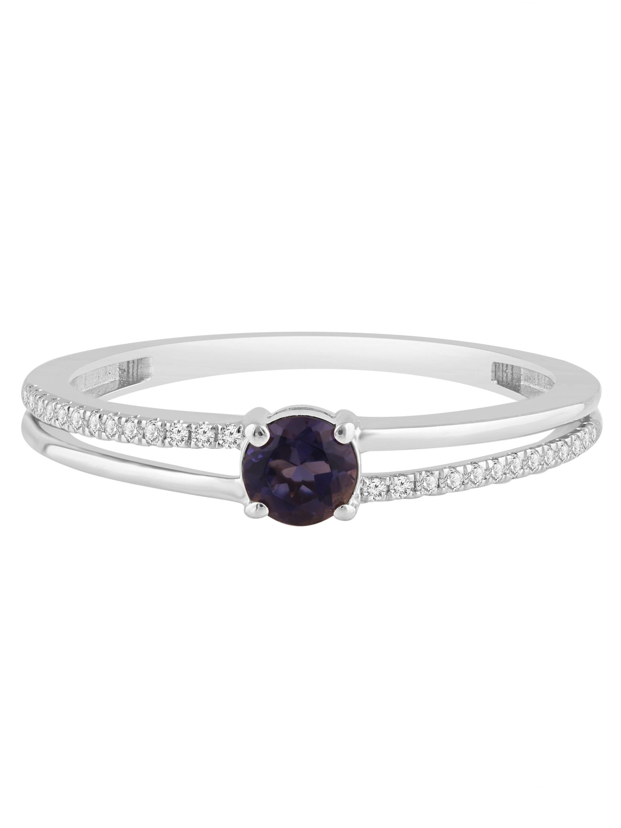 Diamant Exquis Ring 'Ring aus 375 Weißgold mit Diamant' in Silver: front