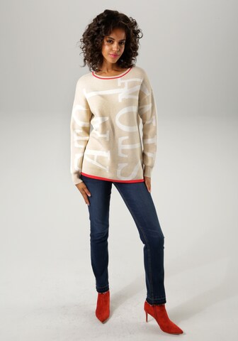 Aniston CASUAL Pullover in Beige