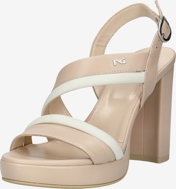 Sandalo di Nero Giardini in beige: frontale