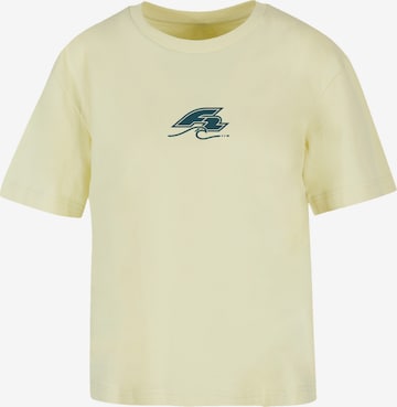F2 T-Shirt 'F2 Surfers Sunset Sommer Vibes' in Gelb: Vorderseite