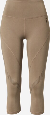 Champion Authentic Athletic Apparel Skinny Workout Pants in Brown: front