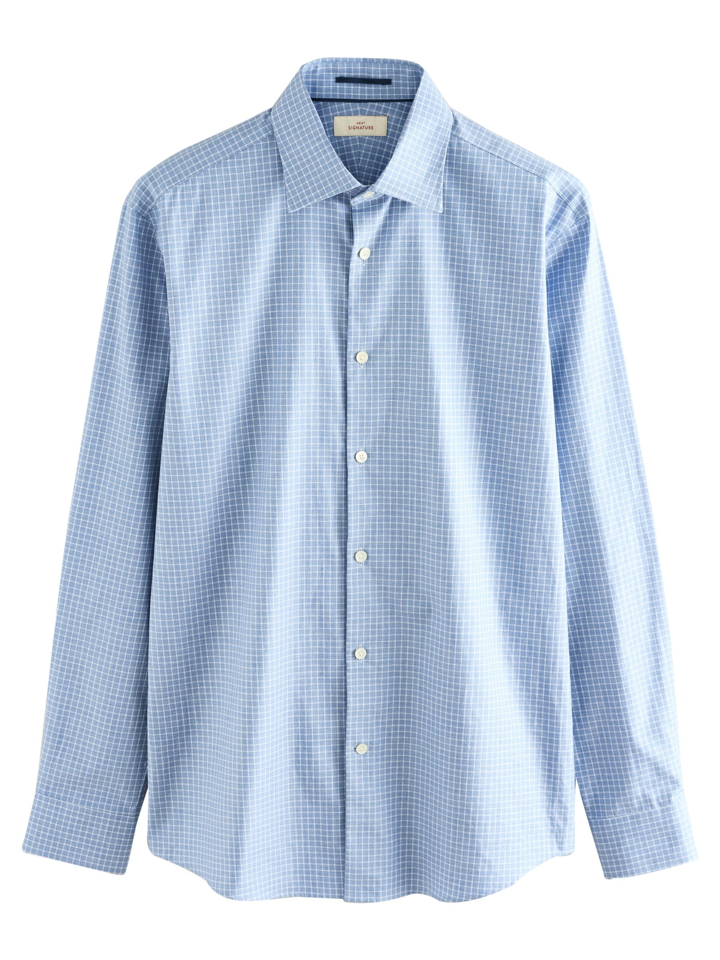 Next Slim fit Button Up Shirt in Blue: front