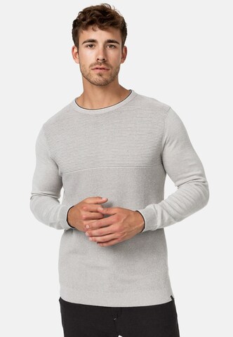 INDICODE JEANS Sweater 'Reign' in Grey: front