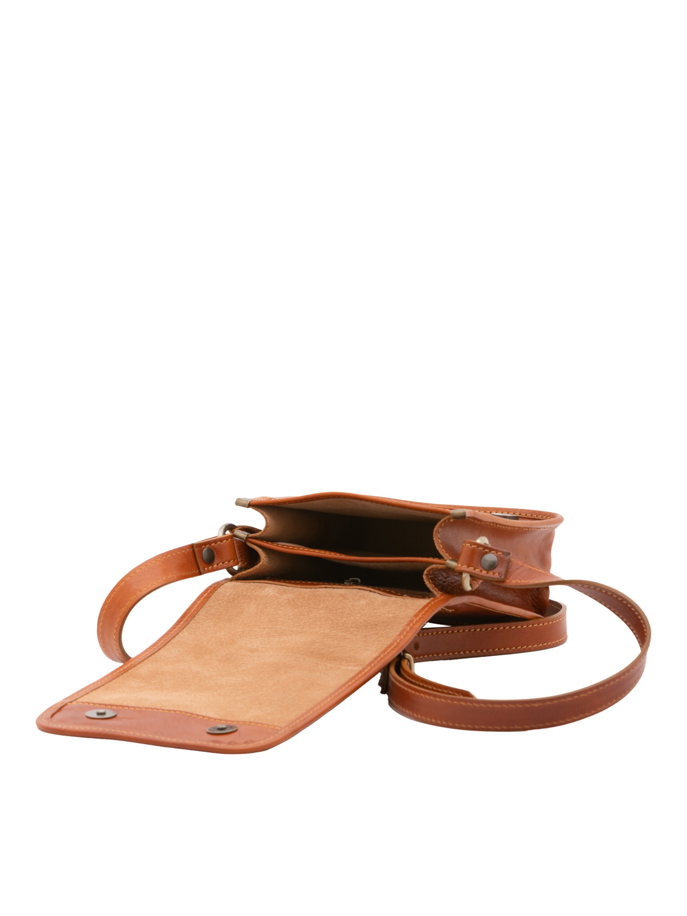 Borsa a tracolla 'Borsa a tracolla uomo vera pelle con calamita - Made in Italy' di I Fratelli in beige