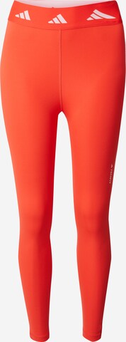 ADIDAS PERFORMANCE Skinny Sporthose 'Techfit' in Rot: predná strana