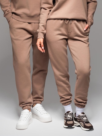 Tapered Pantaloni di Ombre in marrone