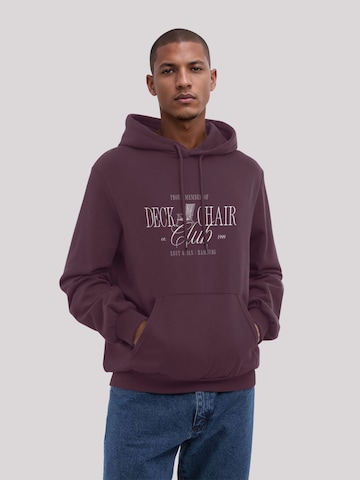 Sweat-shirt 'Deck Chair Club Knut und Jan' F4NT4STIC en rouge : devant