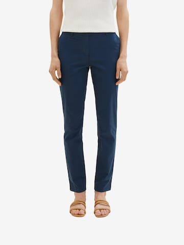 TOM TAILOR Regular Chino Pants in Blue: front