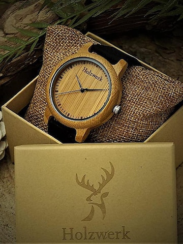 Holzwerk - Reloj analógico 'LINDEN' en negro