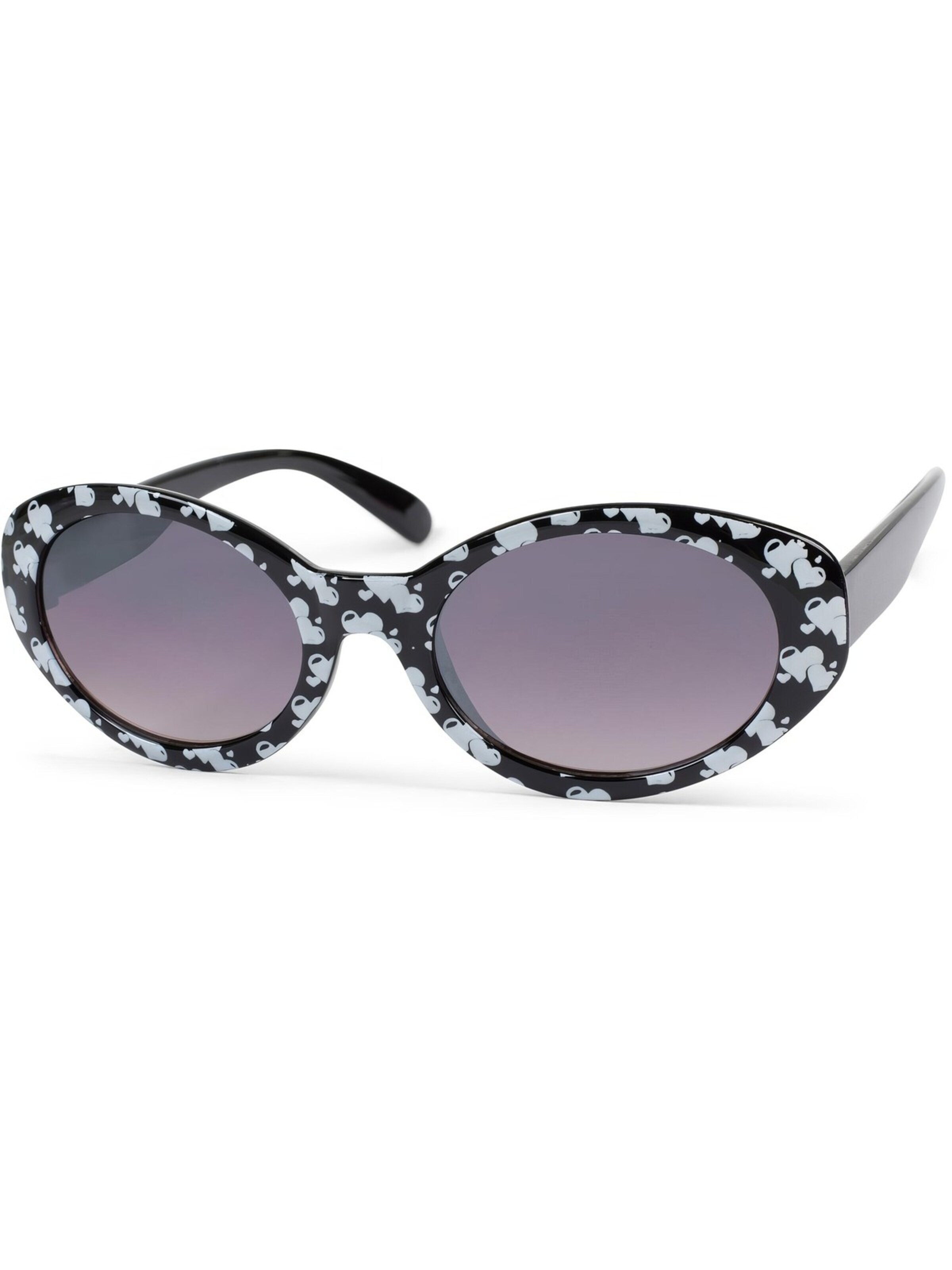 styleBREAKER Sunglasses 'Kinder Sonnenbrille mit Herzchen, Mädchen' in Grey: front