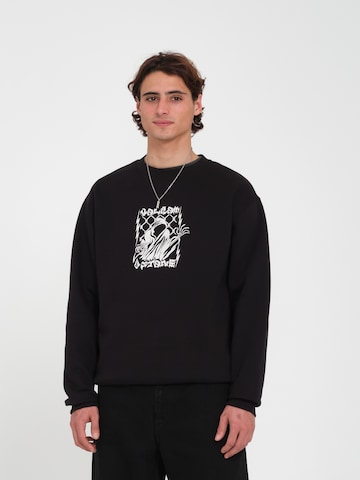 Volcom Sweatshirt 'WATANITE' in Zwart: voorkant