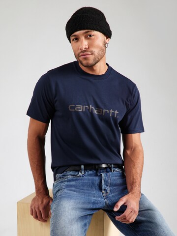 Carhartt WIP Póló 'Script' - kék: elől