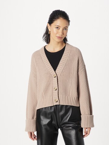 Cardigan Abercrombie & Fitch en marron : devant