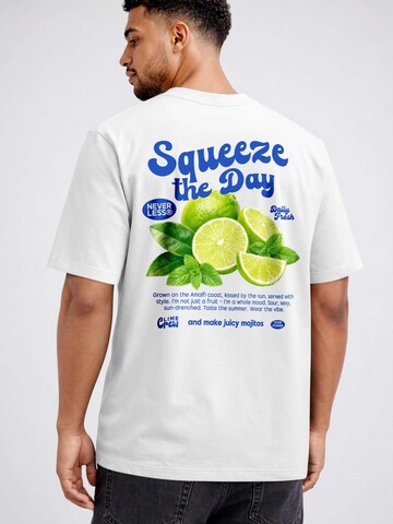 Neverless Shirt 'Squeeze the Day'‌‌ in Weiß