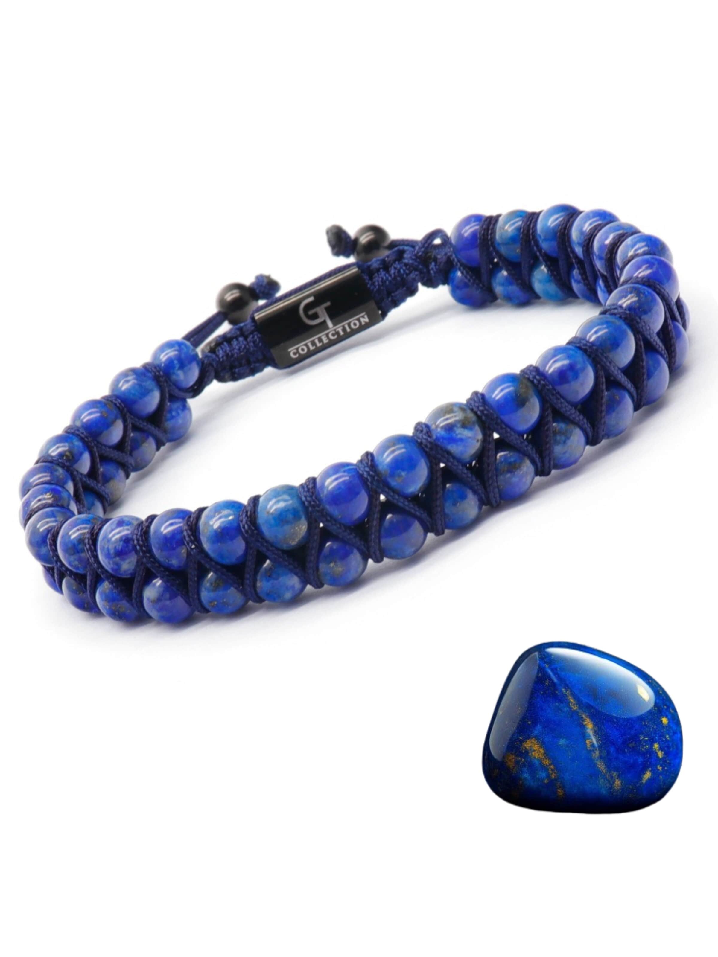 GT Collection Bracelet 'Double-Bead' in Blue: front