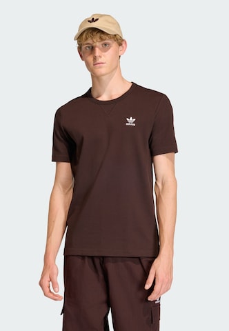 ADIDAS ORIGINALS Shirt 'Trefoil Essentials' in Brown: front