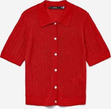 Geacă tricotată 'VMLuxlight' de la VERO MODA pe roșu: față