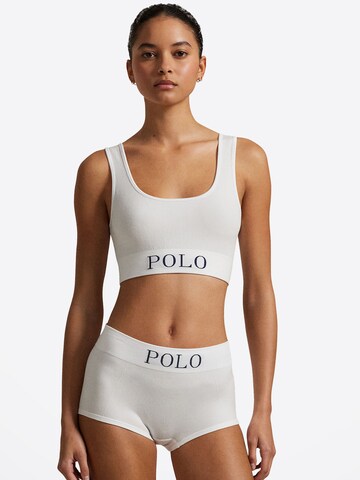 Polo Ralph Lauren Shorty ' Ribbed Seamless ' in White: front