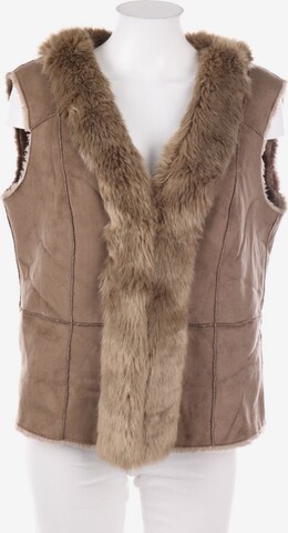GERRY WEBER Fake Fur Weste XL in Braun: predná strana