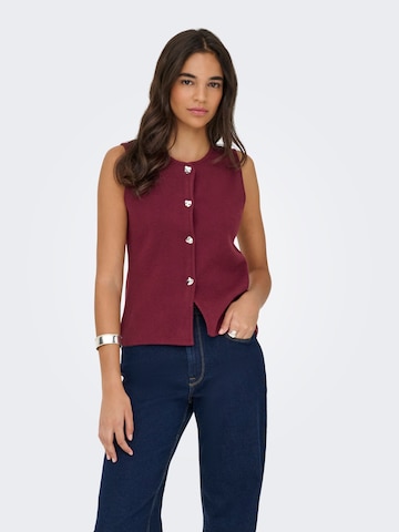 Gilet in maglia 'ONLIbi' di ONLY in rosso: frontale
