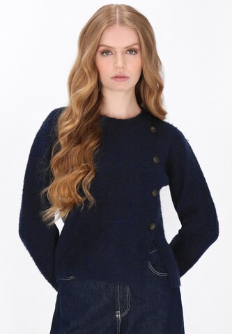 DreiMaster Vintage Trui in Blauw: voorkant