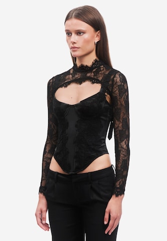 OW Collection Top 'Brisa' in Zwart