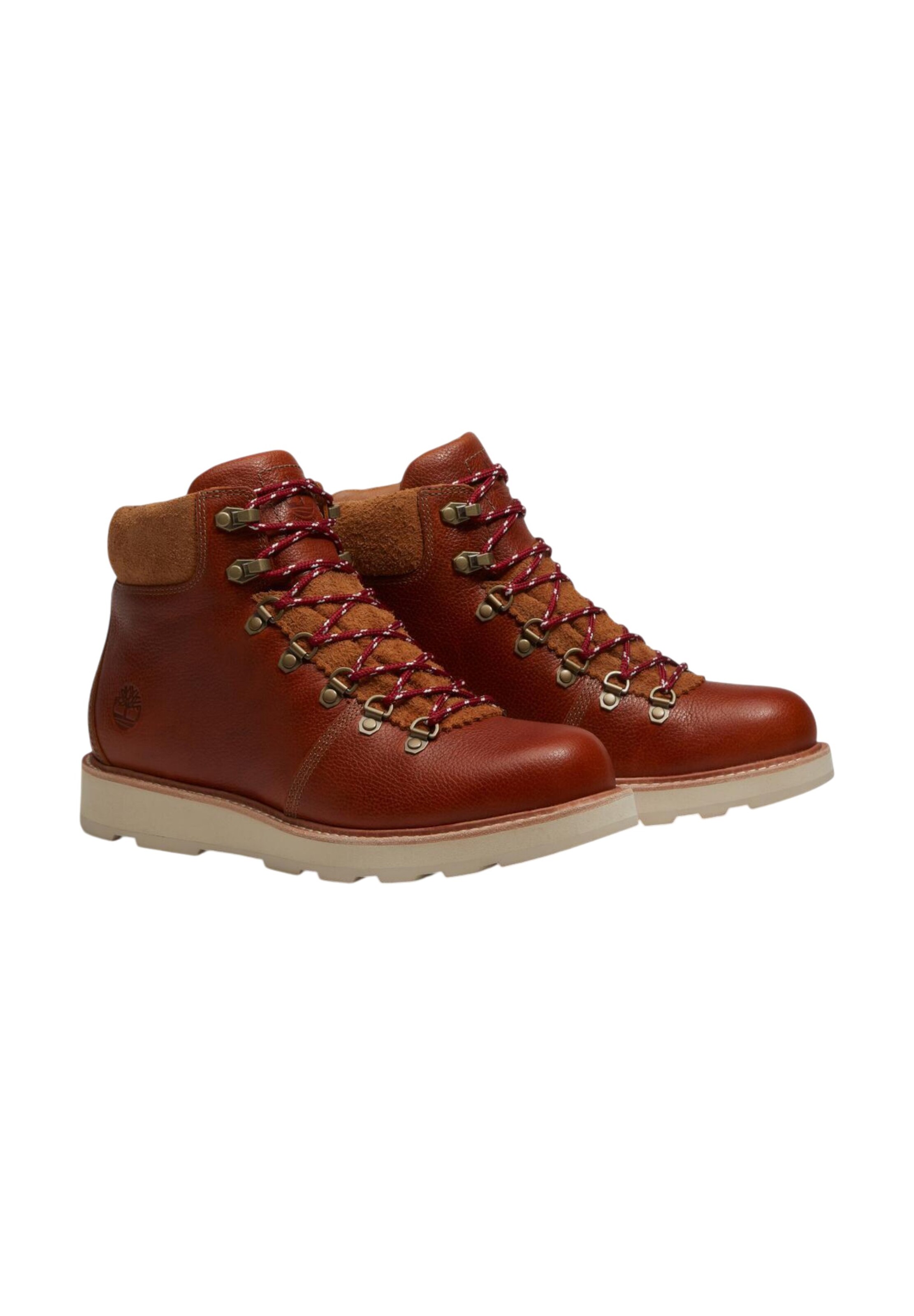 TIMBERLAND Boots med snörning i röd