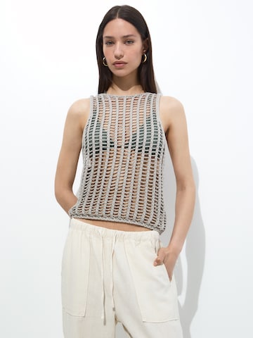 Pull&Bear Stricktop in Grau: predná strana