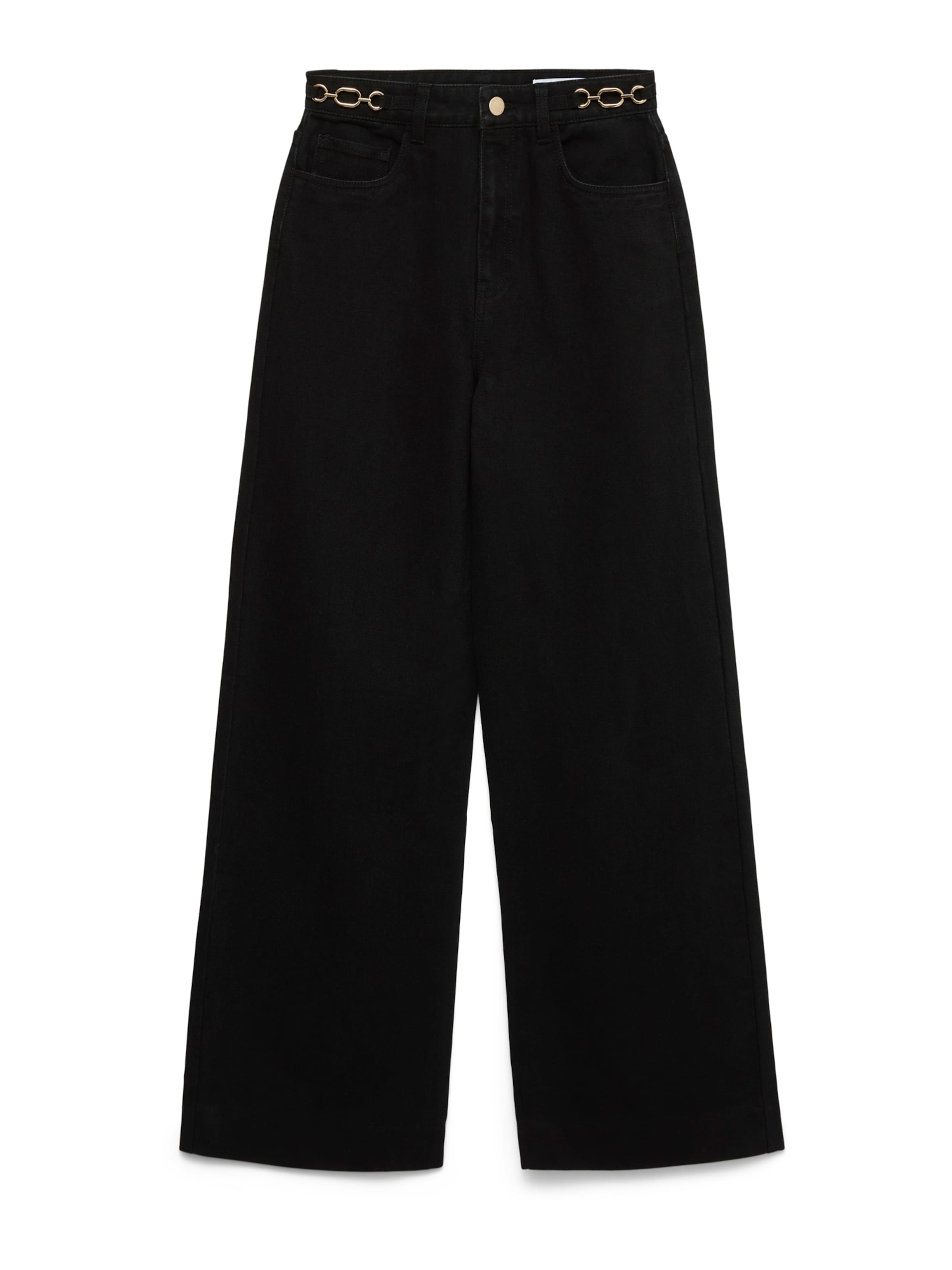 Wide leg Jeans 'VMKATHY' di VERO MODA in nero: frontale