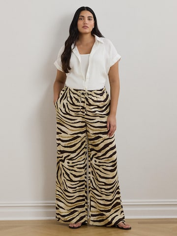 regular Pantaloni 'Ziakash' di Lauren Ralph Lauren Plus in marrone