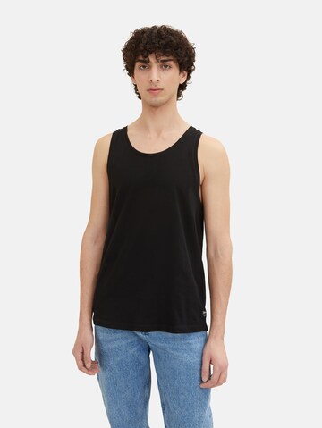 T-Shirt TOM TAILOR DENIM en noir : devant