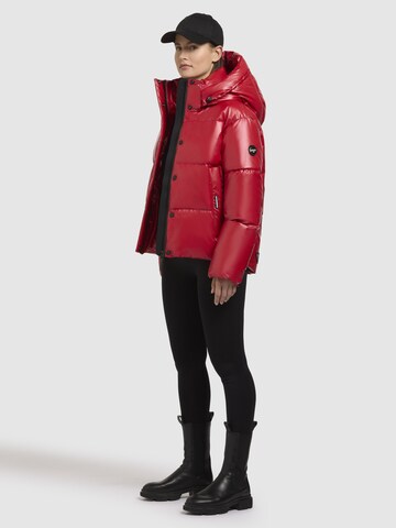 khujo Jacke ' DEVINA SHINY ' in Rot