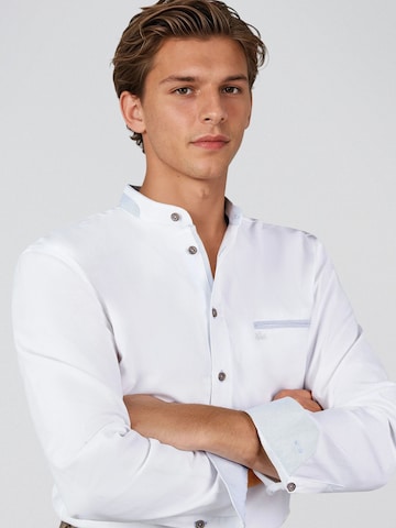 SPIETH & WENSKY Slim fit Klederdracht overhemd 'Haibach' in Wit