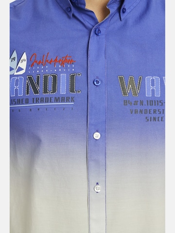 Jan Vanderstorm Comfort fit Button Up Shirt ' Oddi ' in Blue