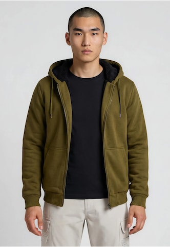 Brandit Sweatjacke in Grün: Vorderseite