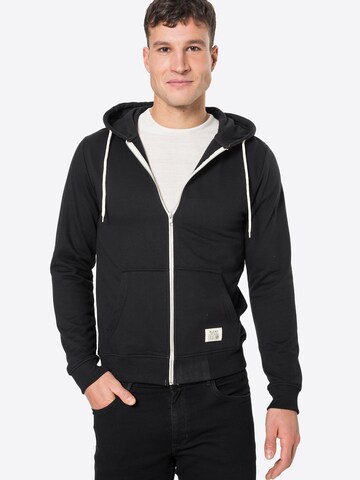 BLEND Zip-Up Hoodie 'Noah' in Black: front