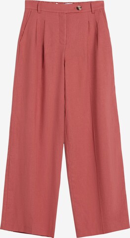 Bershka Loose fit Pleated Pants in Red: front