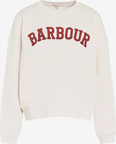 Barbour Μπλούζα φούτερ 'Silverdale' σε κόκκινο σκουριάς / λευκό, Άποψη προϊόντος